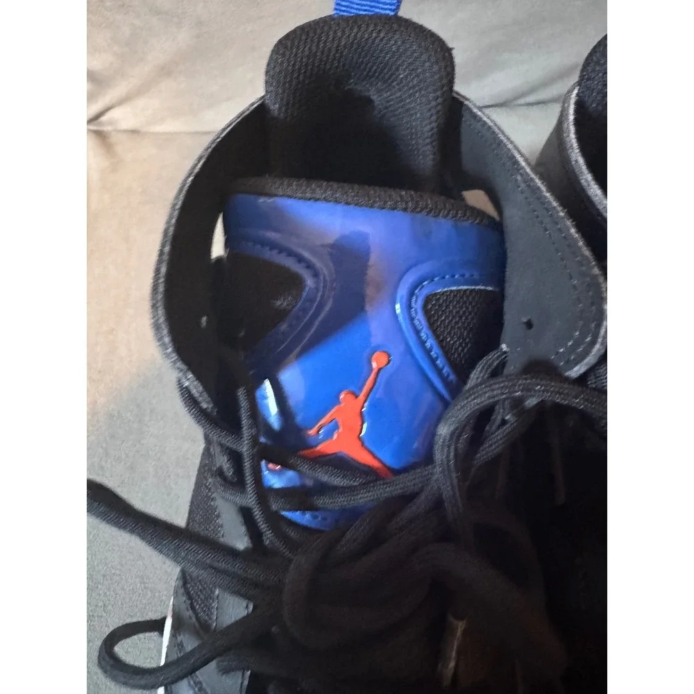 Jordan Flight Club 91 Men's Black Blue‎ Basketball Shoes Size 8